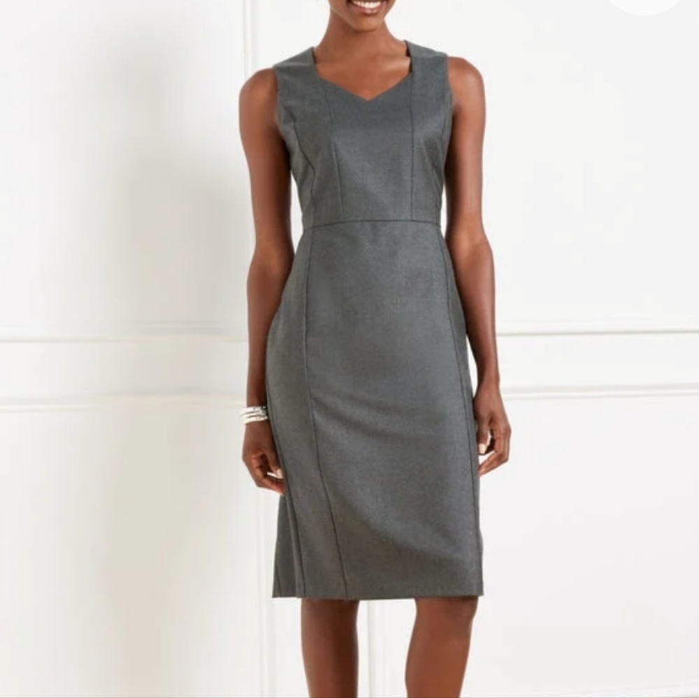 ⭐️Talbots Luxe Italian Flannel Sheath Dress